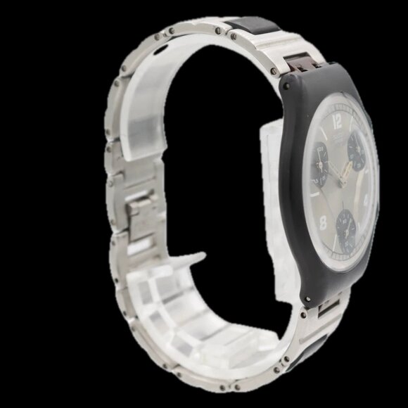 Vintage Swatch AG 2001 Grey Sunburst Men's Quartz Chronograph Wristwatch Swiss - Picture 2 of 5